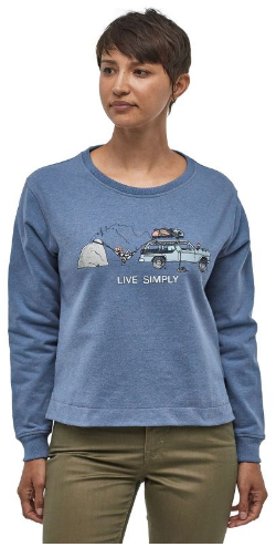  Стильный женский свитшот Patagonia Live Simply Lounger Uprisal Crew Sweatshirt