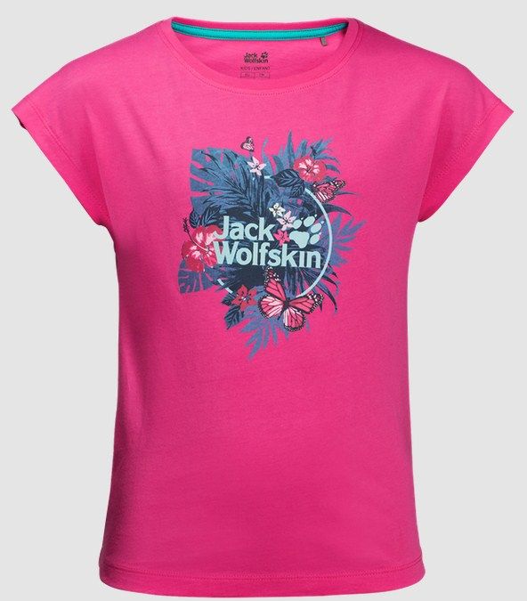Jack Wolfskin - Детская легкая футболка Tropical T Girls