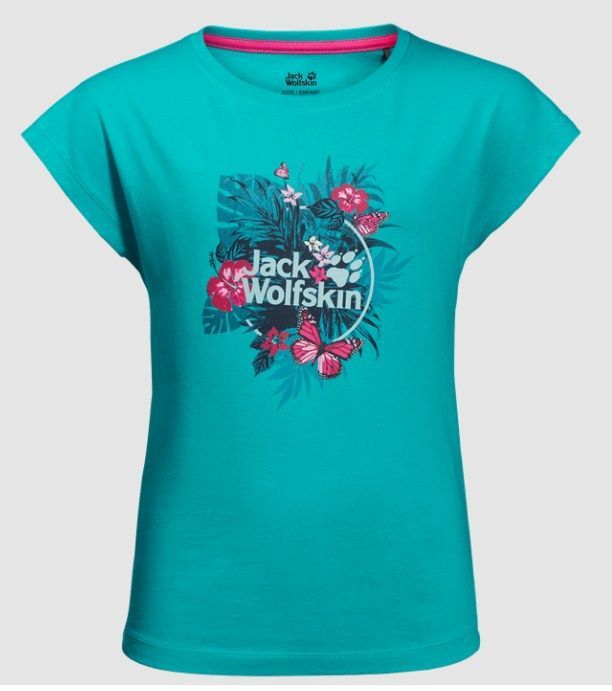 Jack Wolfskin - Детская легкая футболка Tropical T Girls