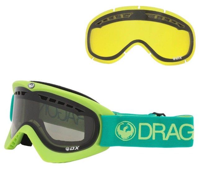 Dragon Alliance - Сноубордическая маска DX (оправа Aqua, линзы Smoke + Yellow)