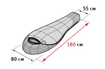 Комфортный мешок спальный с правой молнией Alexika Mountain Scout (комфорт +2)