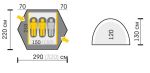 Трекинговая палатка Talberg Space Pro 3