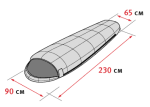 Спальник увеличенный для походов с левой молнией KSL Trekking Wide (комфорт +9)