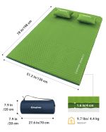 Современный надувной коврик King Camp Comfort Double 198х130х4 см