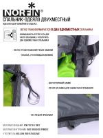 Мешок-одеяло спальный Norfin Alpine Comfort Double 250 (комфорт +10)