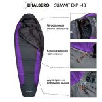 Спальный мешок с правой молнией Talberg Summit EXP -18°С (комфорт +2°С)