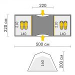 Шестиместная палатка Talberg Base 6 Sahara
