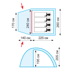 Четырехместная палатка Tramp Bell 4 (V2)