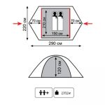 Двухместная палатка Tramp Lite Tourist 2