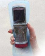 Aquapac - Водонепроницаемый серо-голубой чехол Flip Phone Case