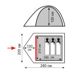 Трёхместная палатка Totem Tepee 3 (V2)