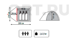Трёхместная палатка Totem Indi 3 (V2)