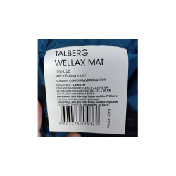 Коврик туристический самонадувающийся Talberg Wellax Mat