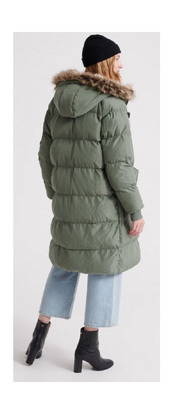 Superdry - Длинное объемноа пальто Luxe Longline Puffer
