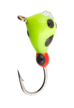 Lucky John - Мормышка эффектная набор из 5 штук Капля с петелькой крашеная с камнем 040 мм