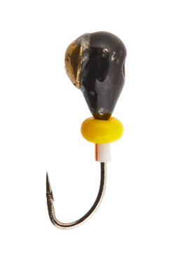 Lucky John - Мормышка привлекательная набор из 5 штук Капля с отверстием (коза) с коронкой с бисером 035 мм