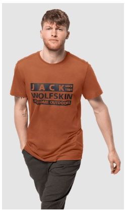 Легкая мужская футболка Jack Wolfskin Brand T M