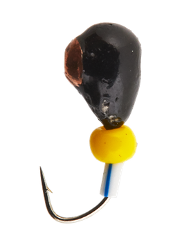 Lucky John - Мормышка привлекательная упаковка 5 штук Капля с отверстием (коза) с коронкой с бисером 030 мм