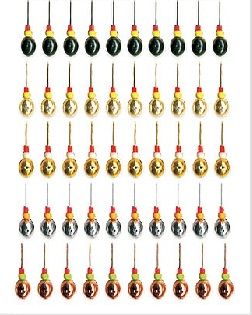 Россия - Приманки литые с бисером золото-серебро-медь-свинец упаковка 50 штук Шар