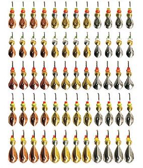 Россия - Приманки паяные двухцветные упаковка 60 штук