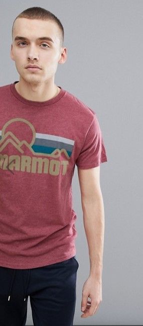 Marmot - Стильная футболка с логотипом на груди Coastal