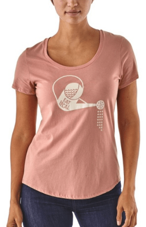 Patagonia - Стильная футболка Eat Local Rain Can Organic Scoop T-Shirt