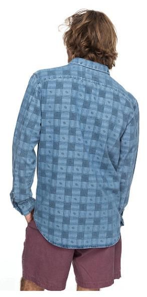 Quiksilver - Уютная мужская рубашка Full Rail Indigo