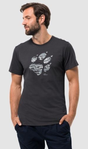 Jack Wolfskin - Мужская футболка с принтом Paw T M