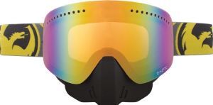 Dragon Alliance - Маска для мотокросса NFX (оправа Flair Yellow-Grey, линза Gold Ionized + Clear)