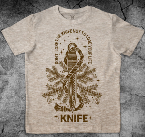 Макс-Экстрим - Спортивная футболка с дизайном Нож