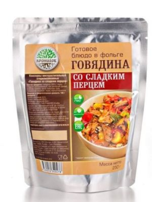 Кронидов - Блюдо для для туризма Говядина со сладким перцем