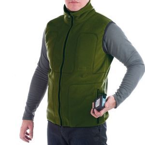 Флисовый мужской жилет с подогревом RedLaika RL-05 (3-USB модуля, PowerBank в комплект не входит)