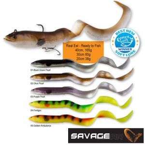 SAVAGE GEAR - Виброхвост REAL EEL 40,00