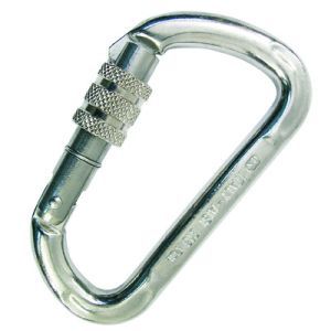 Kong - Стальной карабин с резьбовой муфтой Indoor &quot;D&quot; Shape Inox 25KN