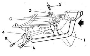 Shad - Крепление верхнего кофра прочное VFR 800 FI - 99/01