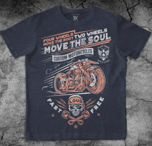 Макс-Экстрим - Городская футболка с мотоциклом