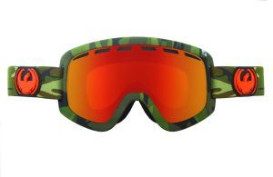 Dragon Alliance - Горнолыжная маска D1 (оправа Camo, линзы Red Ion + Yellow Blue Ion)
