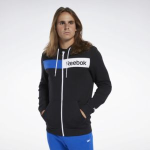 Теплая мужская толстовка Reebok Te Linear Logo Fz Hoodie