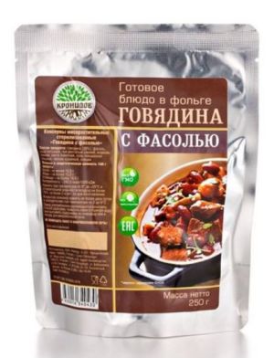 Кронидов - Консервы стерилизованные Говядина с фасолью