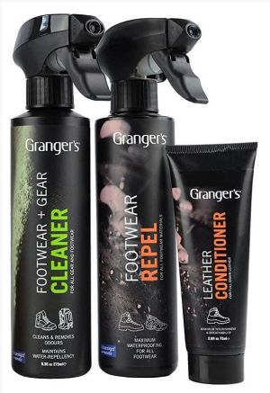 Granger's - Комплект чистящего средства 2018-19 Footwear Repel, Footwear Cleaner, Leather Conditioner 275