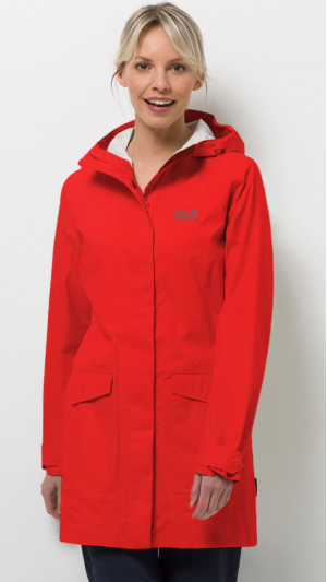 Jack Wolfskin - Городской женский плащ Crosstown Raincoat Women