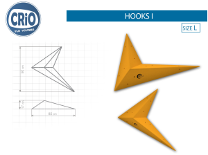 Прочный рельеф для скалолазания Crio Holds Hooks I