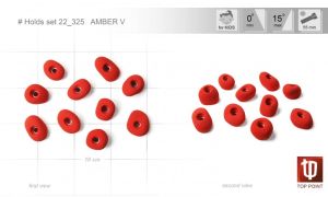 Качественный набор зацепов для скалолазания Top Point #325 Amber v