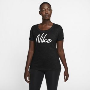 Женская беговая футболка Nike W NK DFCT Tee Scoop Logo XDYE