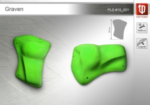 Необычный рельеф для скалолазания Top Point Graven