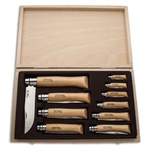 Opinel - Набор из 10 ножей в деревянной коробке