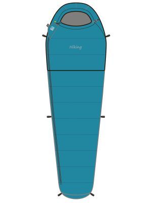 Спальный мешок пуховый левый Bask Hiking V2 XL (комфорт -1С)