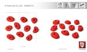 Качественный набор зацепов для скалолазания Top Point #324 Amber Iv