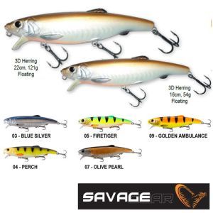 SAVAGE GEAR - Воблер плавающий 3D HERRING 22,00