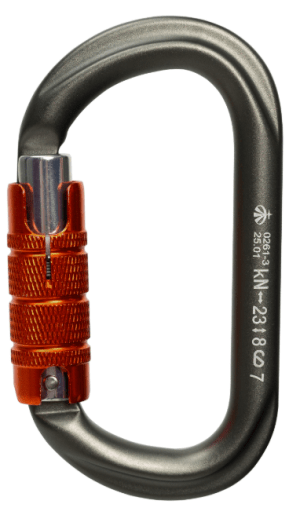 Карабин овал трехтактный Keylock Вертикаль Gray